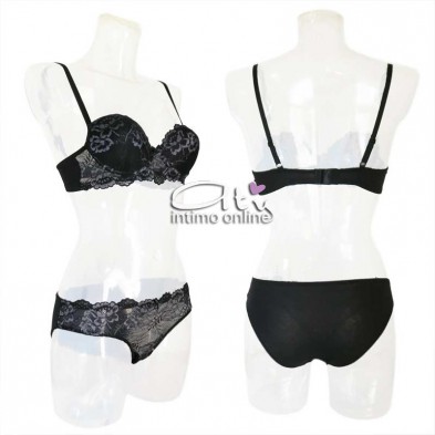 Jadea intimo donna Chic balconetto e slip Cleopatra pizzo a 2 toni 4249
