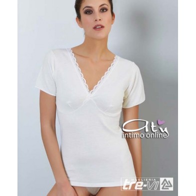 Maglia donna incrociata lana e cotone Trevi intimo