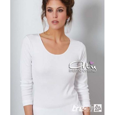 Maglia in cotone felpato manica lunga Trevi intimo donna