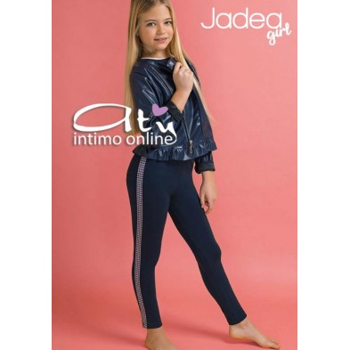 Jadea leggings autunnale con fantasia optical elegante per bambina