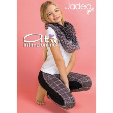 Jadea leggings autunnale con fantasia scozzese per bambina