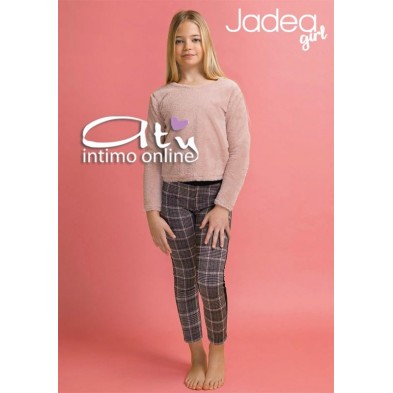 Jadea leggings autunnale con fantasia scozzese per bambina