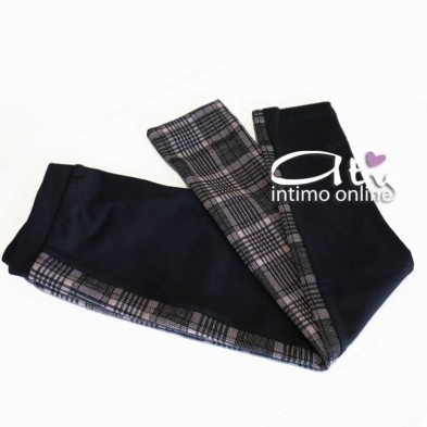 Jadea leggings autunnale con fantasia scozzese per bambina