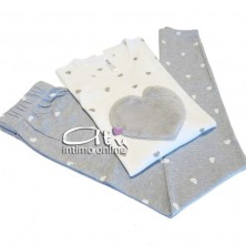 Pigiama da donna Jogger cuoricini bi-color LoveandBra