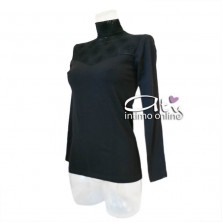 Maglia lupetto Jadea taglio cuore pois rombi flock