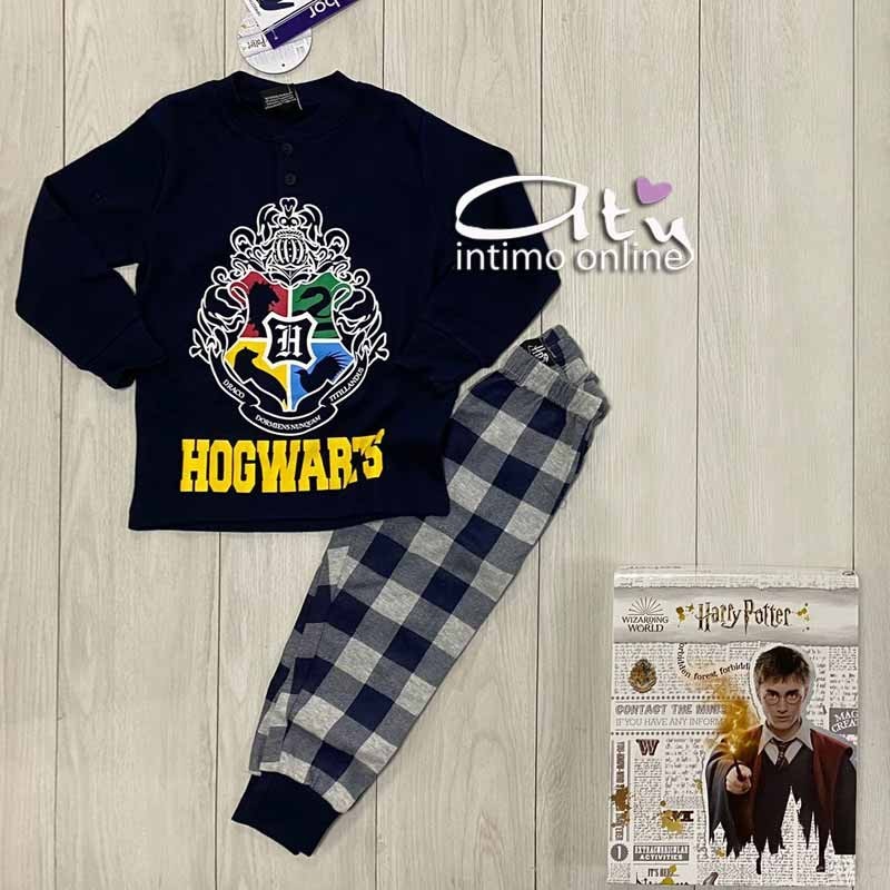 Pigiama Harry Potter bimbo e ragazzo 3-10 anni grigio o Blu Navy