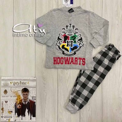 Pigiama Harry Potter bimbo e ragazzo 3-10 anni grigio o Blu Navy