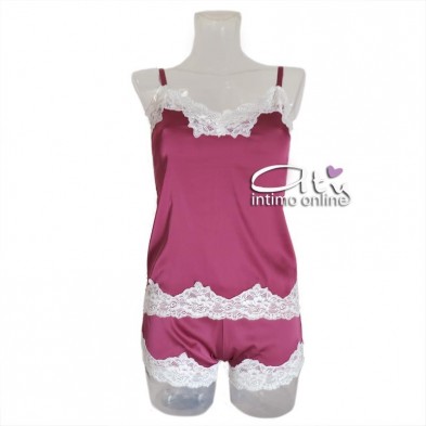 Set lingerie in microfibra top + pantaloncino Pura Luxury intimo donna