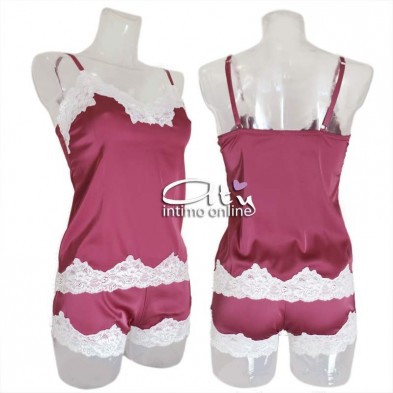 Set lingerie in microfibra top + pantaloncino Pura Luxury intimo donna