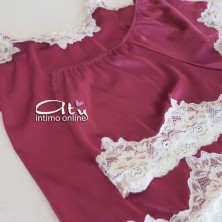 Set lingerie in microfibra top + pantaloncino Pura Luxury intimo donna