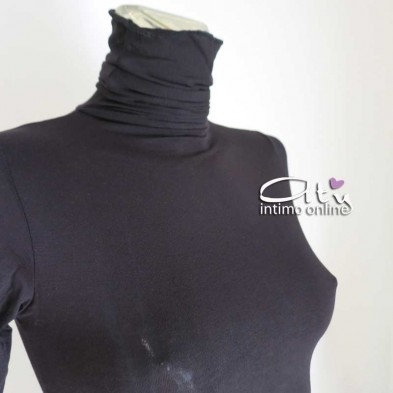 Maglia donna Pura Luxury cashmere polsi e bordo pizzo frastaglio