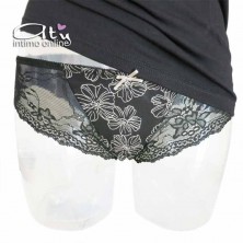 Jadea Chic top e slip donna Era cotone e pizzo