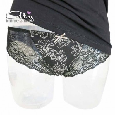 Jadea Chic top e slip donna Era cotone e pizzo