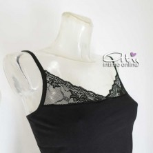 Jadea Chic top e slip donna Era cotone e pizzo