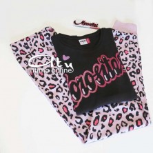 Pigiama invernale donna Morositas Leopardato