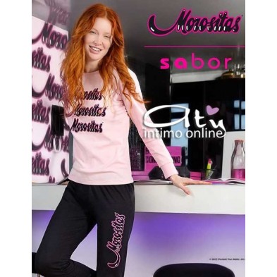 Pigiama invernale da donna Morositas rosa chiaro