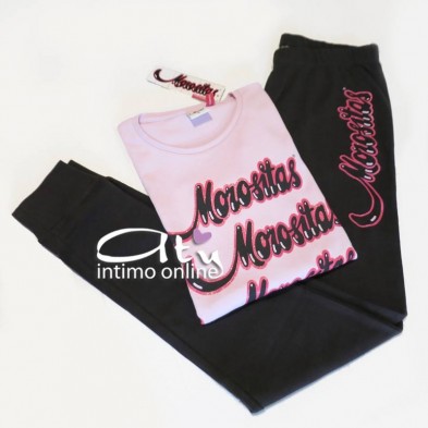 Pigiama invernale da donna Morositas rosa chiaro