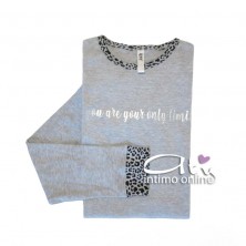 Camicia notte da donna invernale Jogger argento LoveandBra