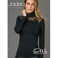 Jadea lupetto sottogiacca manica lunga con pizzo fiorato su decollete