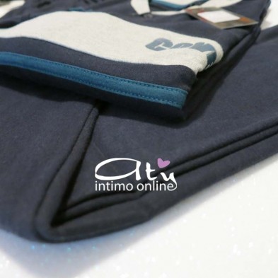 Pigiama Coveri uomo Sport blu con dettagli ottanio