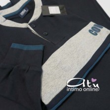 Pigiama Coveri uomo Sport blu con dettagli ottanio