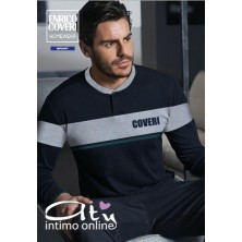 Pigiama Coveri uomo Sport blu con dettagli ottanio