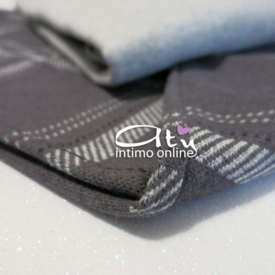 Pigiama Coveri EP2073 Tartan antracite caldo e soffice
