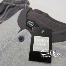 Pigiama Coveri EP2073 Tartan antracite caldo e soffice