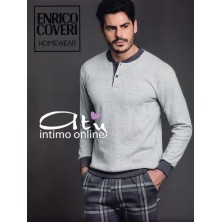 Pigiama Coveri EP2073 Tartan antracite caldo e soffice