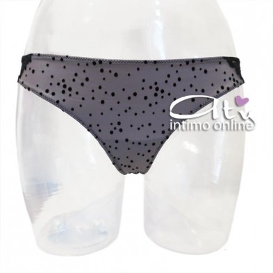 Completo intimo con reggiseno Pushup pois floccato Cool Infiore