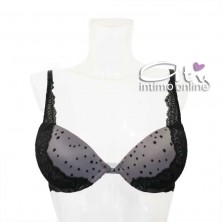 Completo intimo con reggiseno Pushup pois floccato Cool Infiore