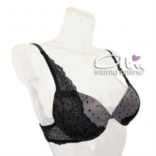 Completo intimo con reggiseno Pushup pois floccato Cool Infiore