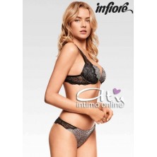 Completo intimo con reggiseno Pushup pois floccato Cool Infiore
