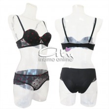 Jadea Chic balconetto e slip Atena pizzo floccato