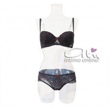 Jadea Chic balconetto e slip Atena pizzo floccato
