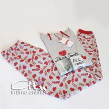 Pigiama Natalizio donna Dimensioni Danza con cuoricini