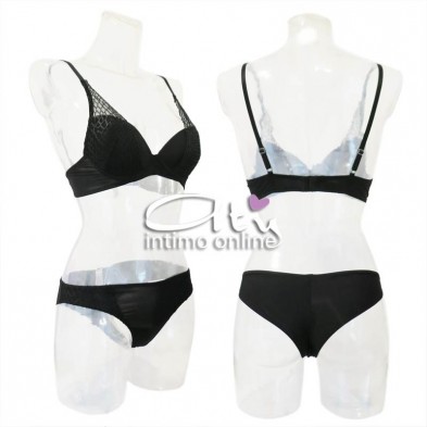 Lormar completo donna con reggiseno vela + mutandina intima brasiliana