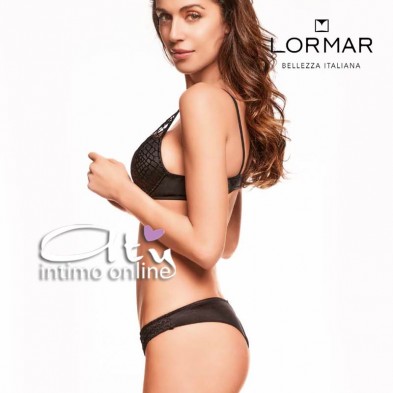 Lormar completo donna con reggiseno vela + mutandina intima brasiliana