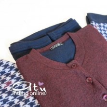 Pigiama invernale da donna in Punto Milano Crema o Vinaccia