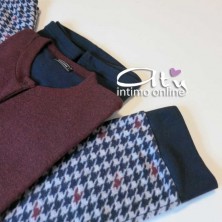 Pigiama invernale da donna in Punto Milano Crema o Vinaccia