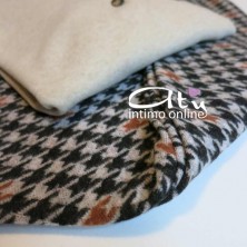 Pigiama invernale da donna in Punto Milano Crema o Vinaccia