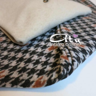 Pigiama invernale da donna in Punto Milano Crema o Vinaccia