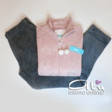 Pigiama invernale donna Infiore La Nuit panna o rosa Sparkle