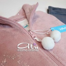 Pigiama invernale donna Infiore La Nuit panna o rosa Sparkle