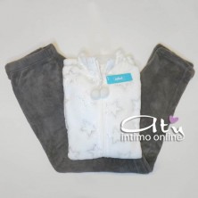 Pigiama invernale donna Infiore La Nuit panna o rosa Sparkle