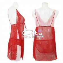 Jadea babydoll rosso Christmas + mutandina donna