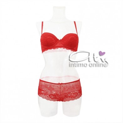 Jadea intimo Christmas balconcino e culotte sexy rossa
