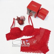 Jadea intimo Christmas balconcino e culotte sexy rossa
