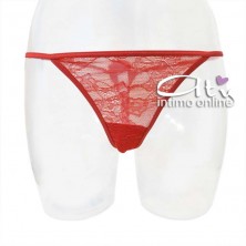 Perizoma a filo Sexy con pom-pom Rosso Rossoporpora - Tzoma