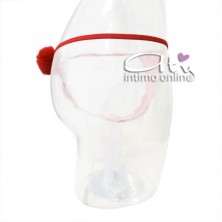 Perizoma a filo Sexy con pom-pom Rosso Rossoporpora - Tzoma